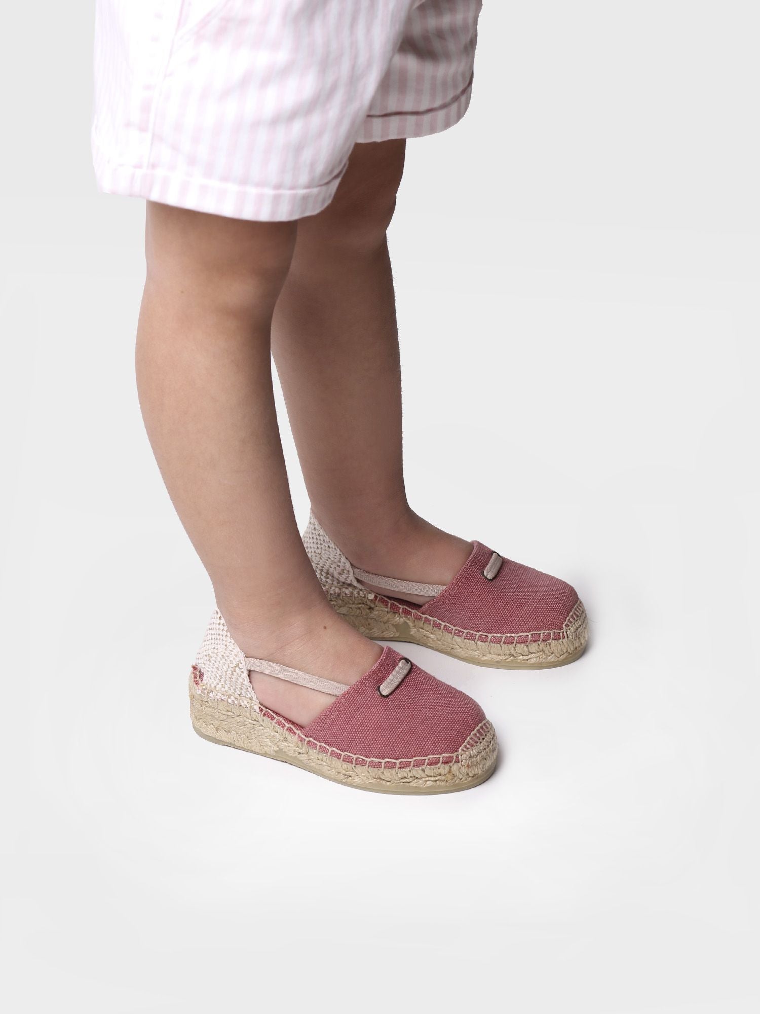 Alpargata de niñas en yute color blush - EURA