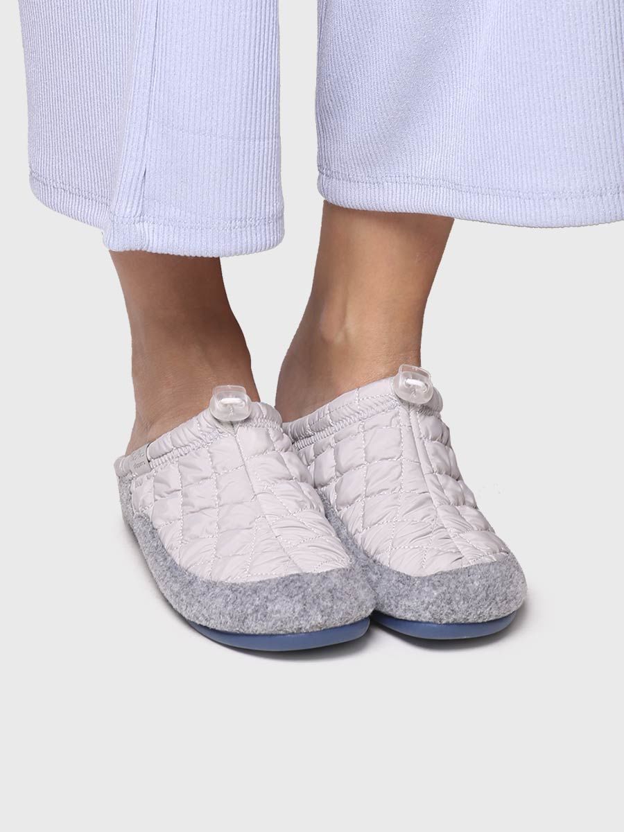 Pantuflas para mujer en color perla | MEL