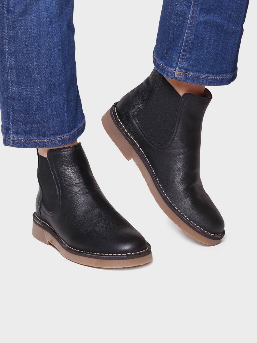 Botín para mujer caña alta en cuero | ISA PO