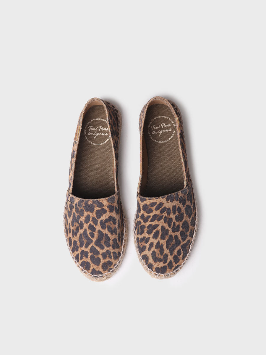 Alpargata plana de mujer con estampado animal print - RUANDA