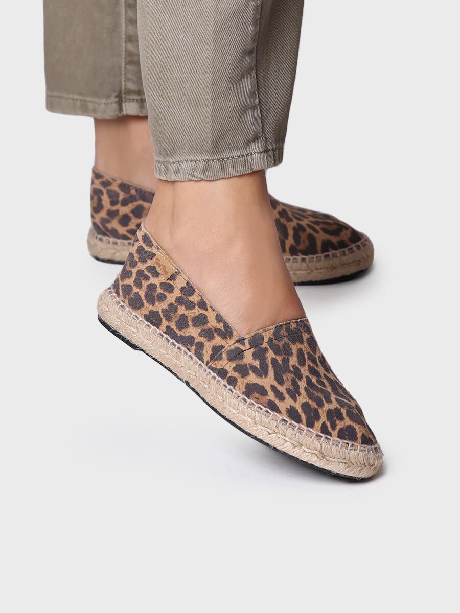 Alpargata plana de mujer con estampado animal print - RUANDA