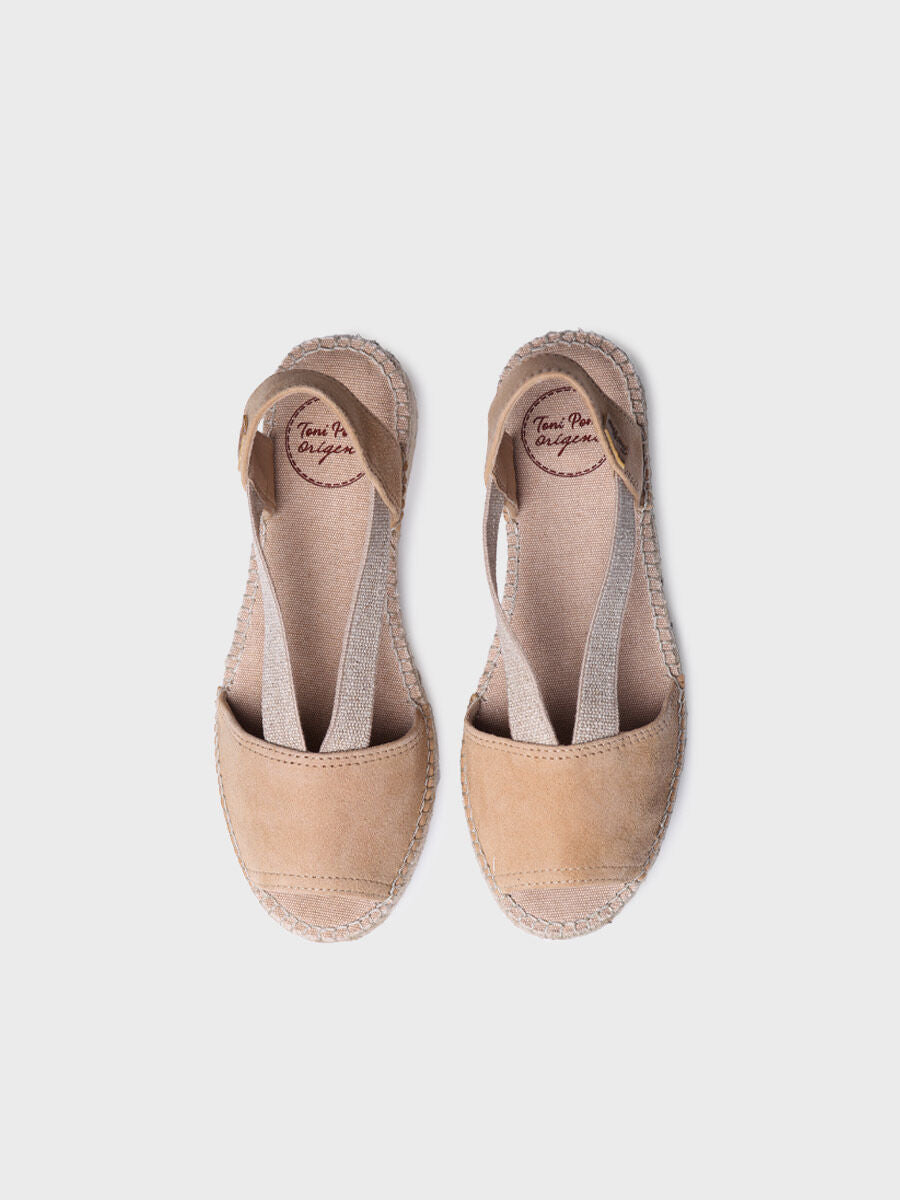 Alpargata plana de ante para mujer | ELLA