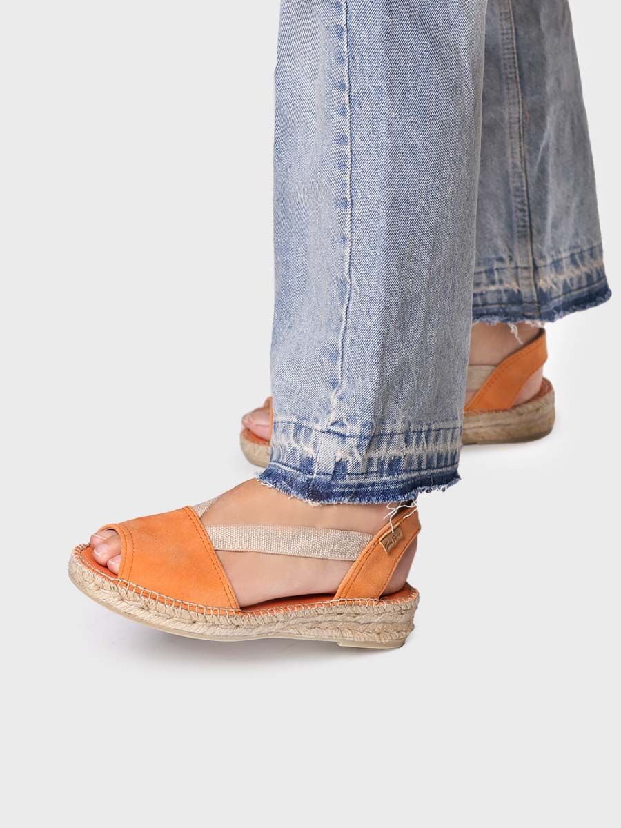 Alpargata plana de ante para mujer | ELLA