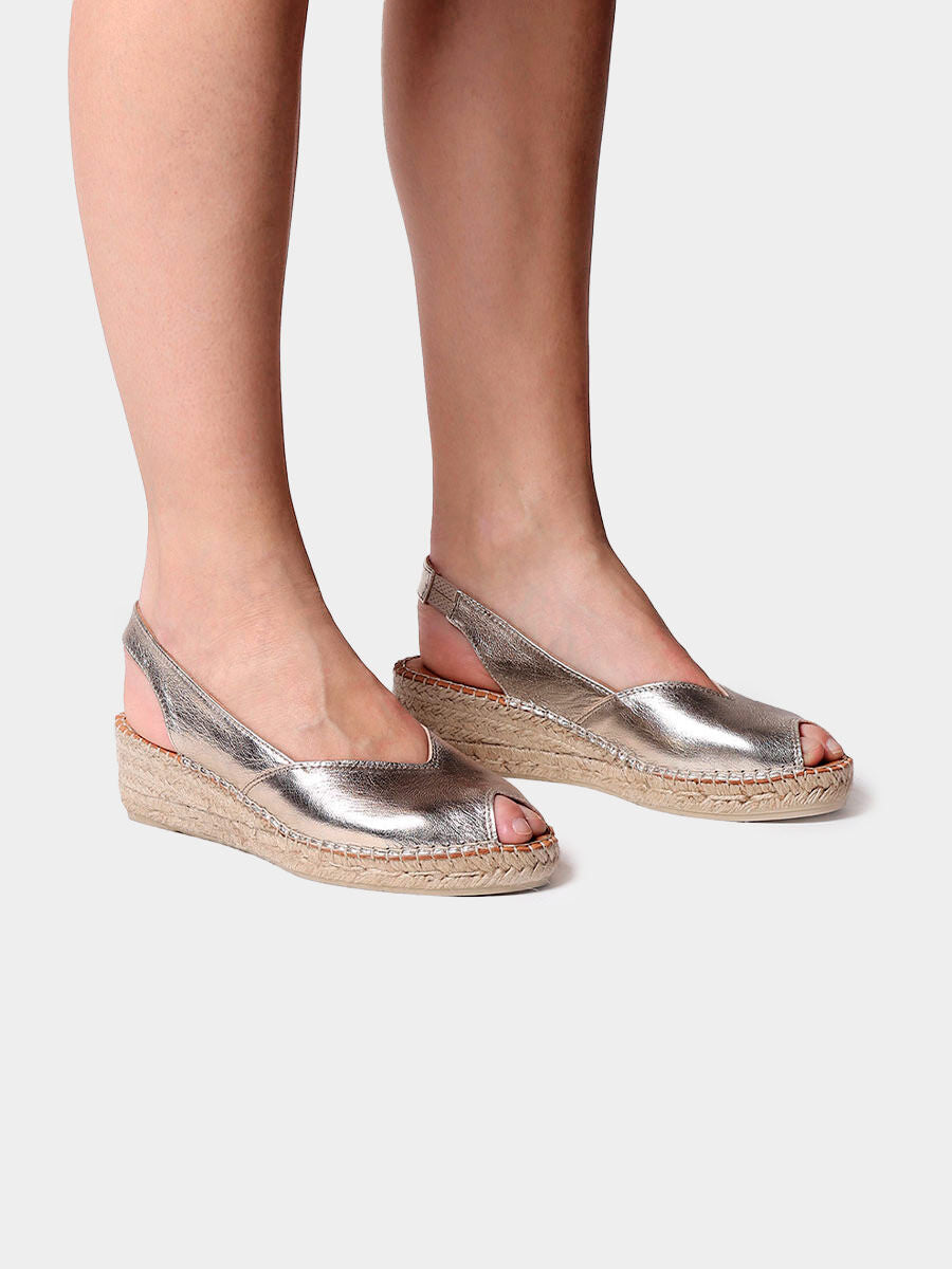 Alpargata de mujer con cuña en piel | BERNIA-P