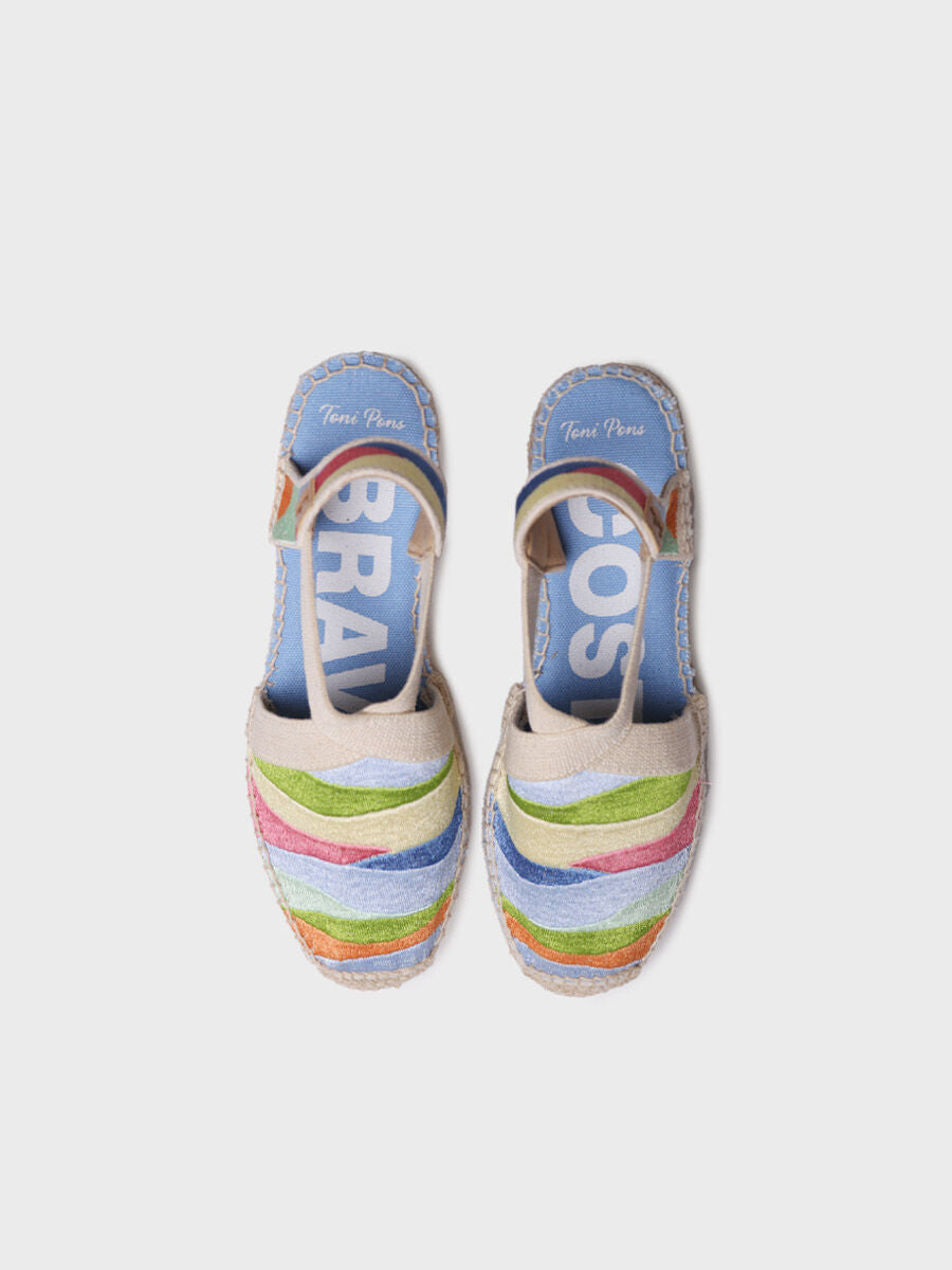Alpargata de yute con bordados multicolor - MONTJOI