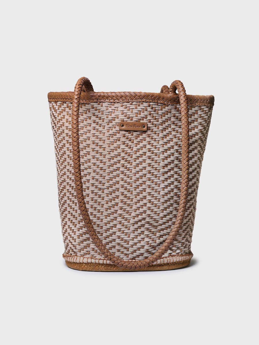 Bolso en piel trenzada para mujer | BEGUR