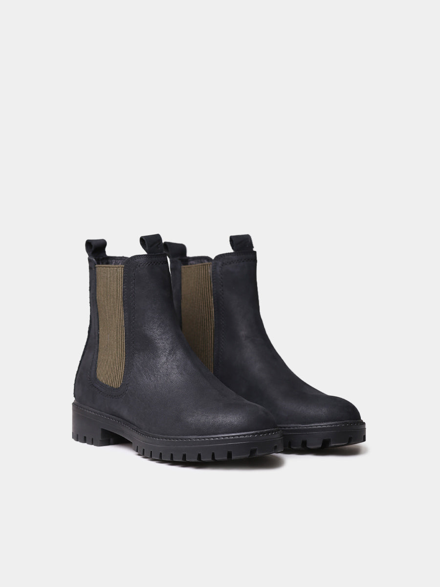 Botines de mujer en piel con elásticos laterales | CARLA-NC