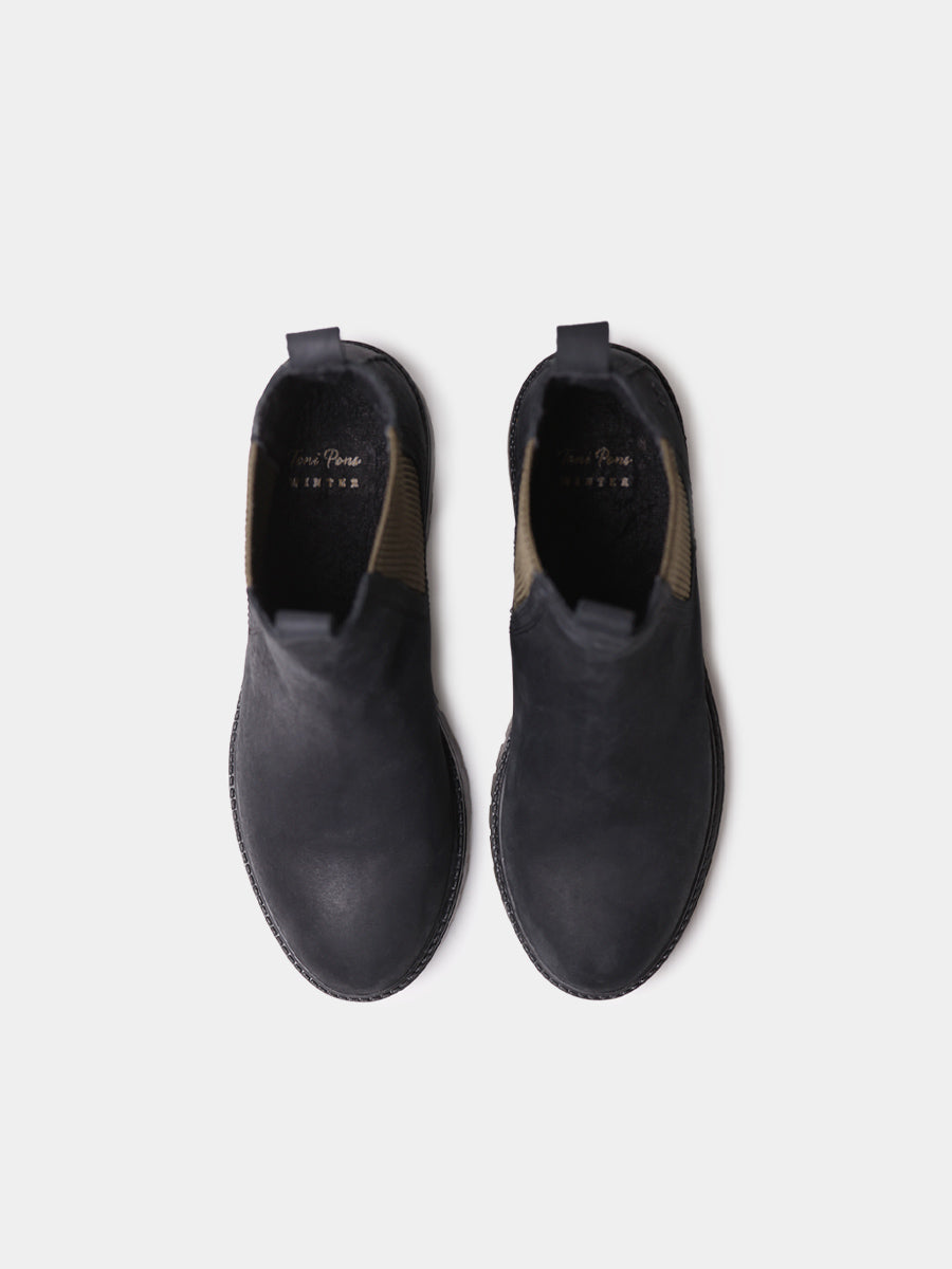 Botines de mujer en piel con elásticos laterales | CARLA-NC