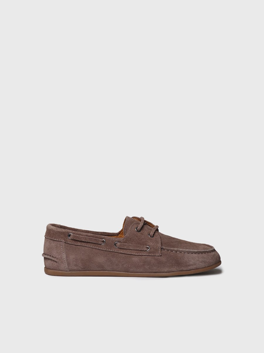 Zapatos de mujer en serraje con cordones de piel | CRIS-SE