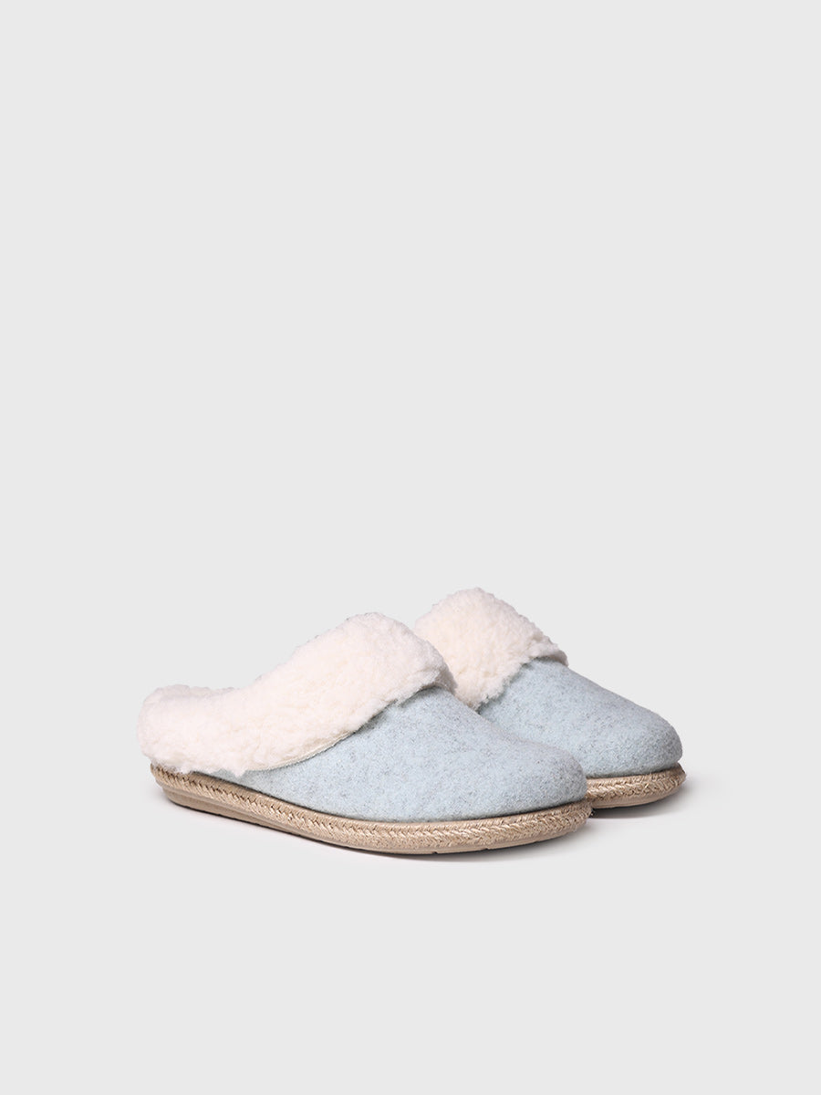 Pantufla para mujer en fieltro y borrego | DELI-BF
