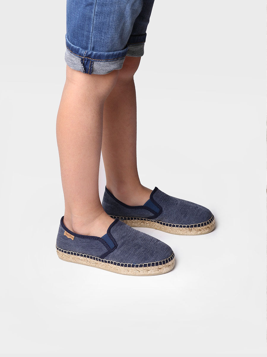 Alpargata de niños en yute en azul marino - EFES-V