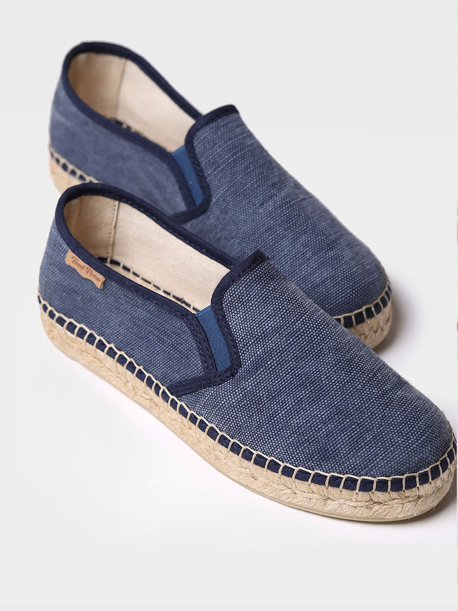 Alpargata de niños en yute en azul marino - EFES-V