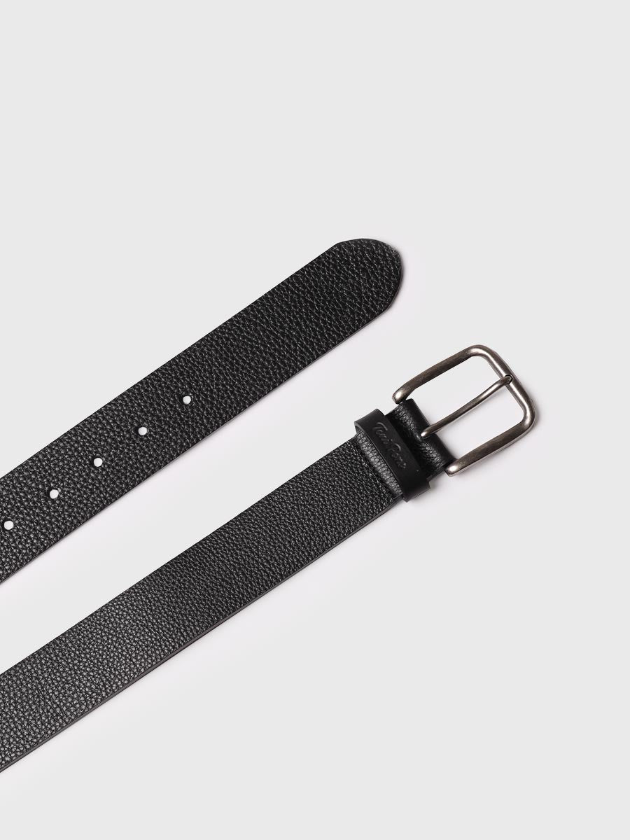 Cinturón de piel para hombre con hebilla metálica | ELIAS