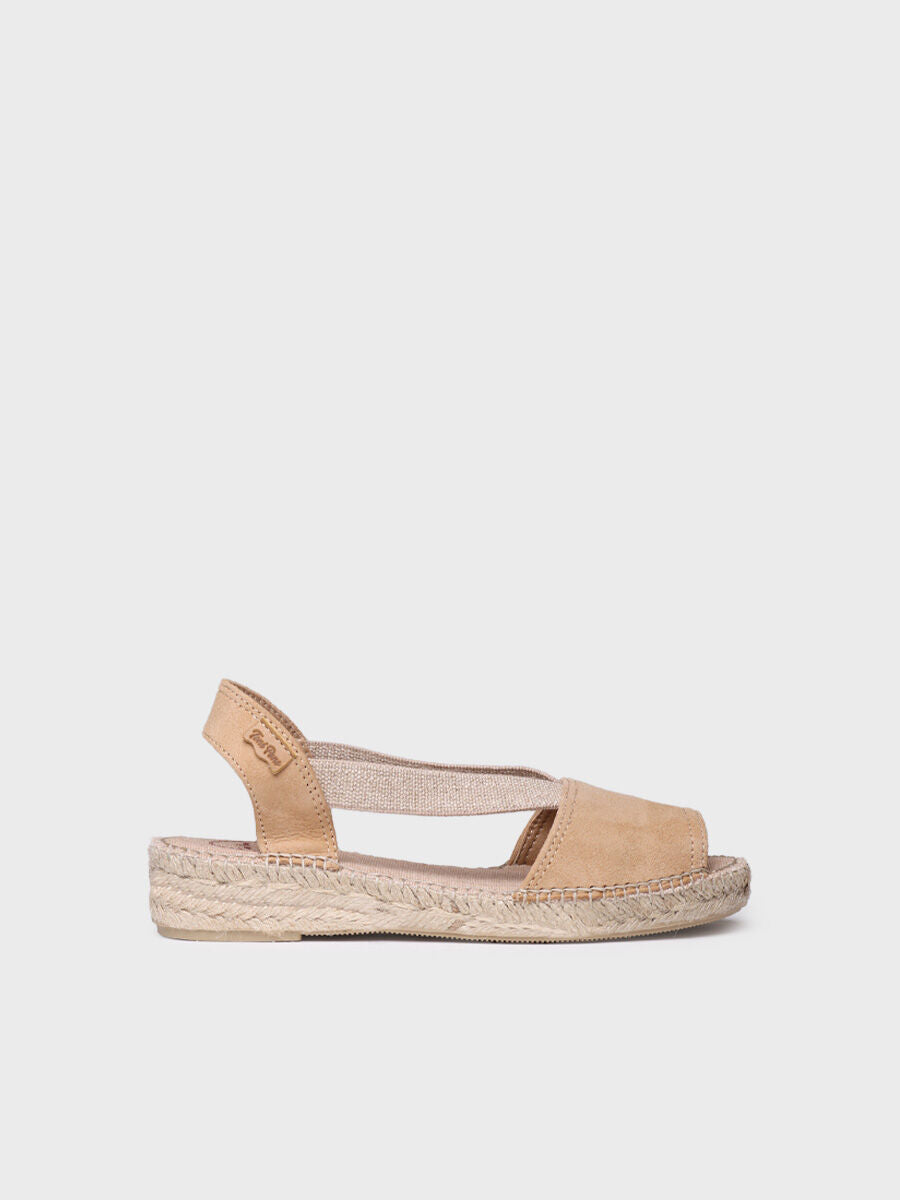 Alpargata plana de ante para mujer | ELLA