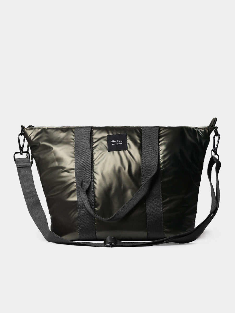 Bolso para mujer en material acolchado brillante | GINNY