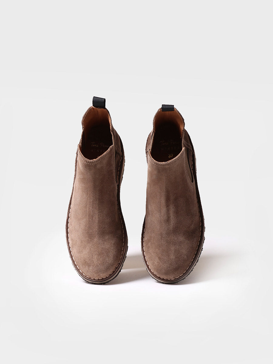 Botín para mujer caña alta en gamuza | ISONA