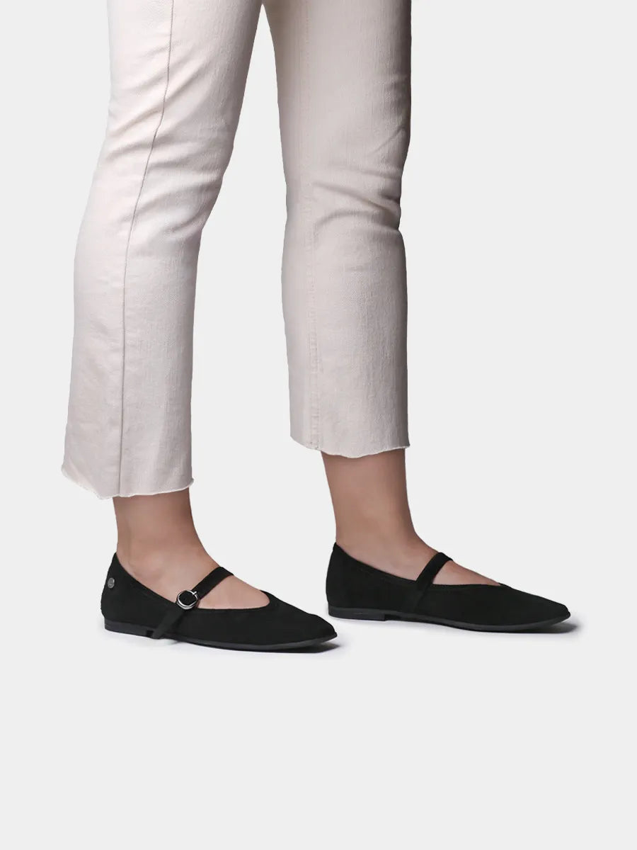 Merceditas de mujer en serraje con hebilla | MARIAN-A