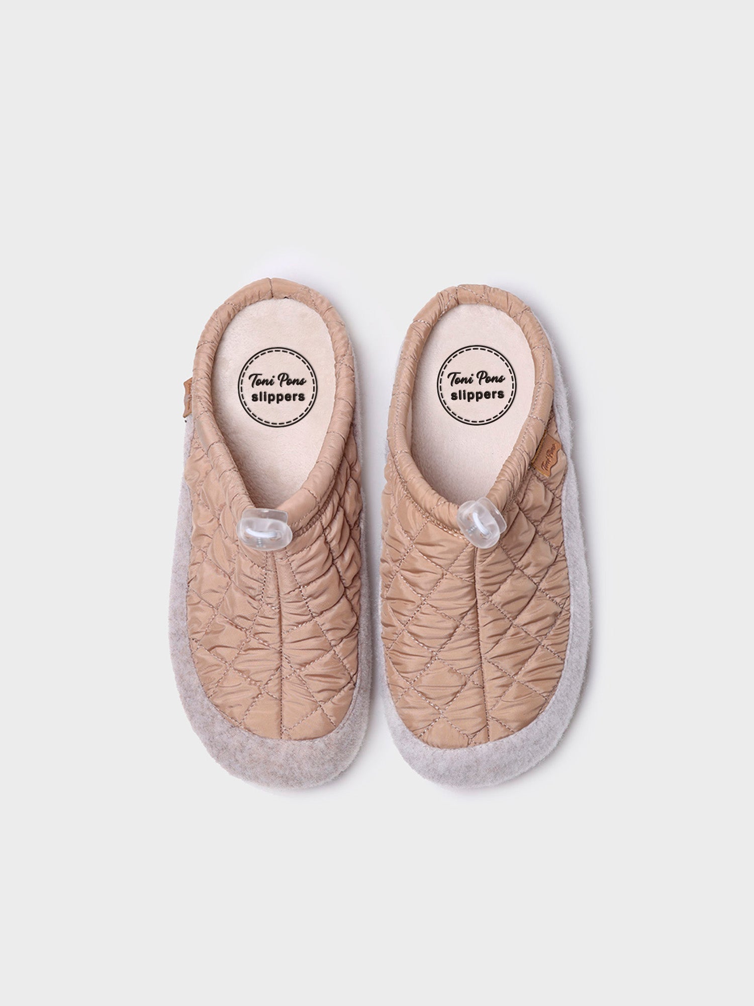 Pantufla para mujer en tejido acolchado y fieltro | MEL-UM