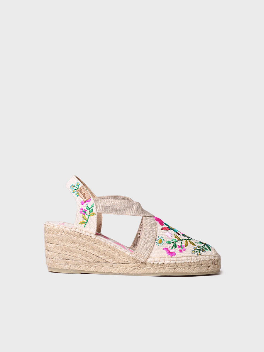 Alpargata de yute con bordados multicolor - MONTJOI