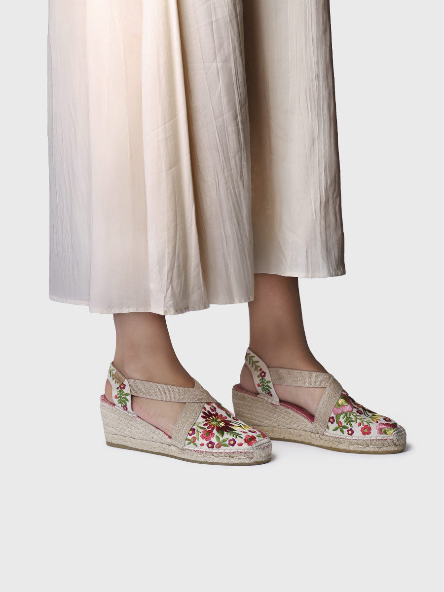 Alpargata de yute con bordados multicolor - MONTJOI