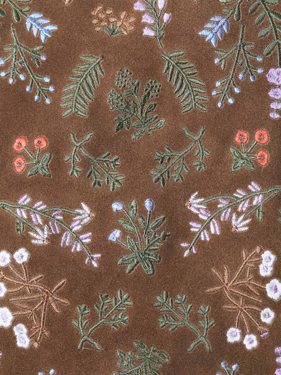 Bolso de mujer en serraje con bordado floral | SIURANA