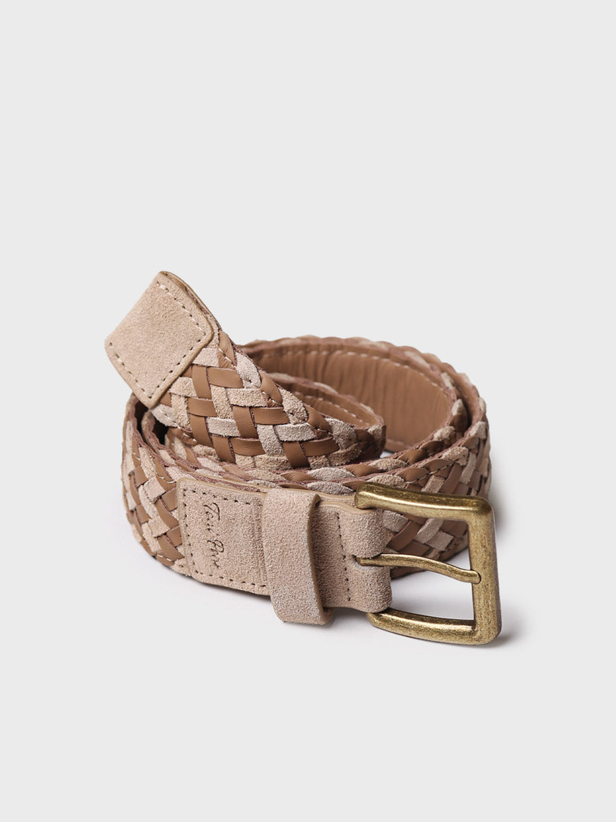 Cinturón unisex en piel trenzada | SUSQUEDA