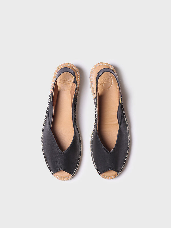 Alpargata de mujer con cuña en piel | BERNIA-P