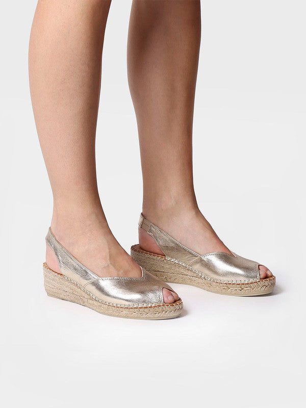 Alpargata de mujer con cuña en piel | BERNIA-P