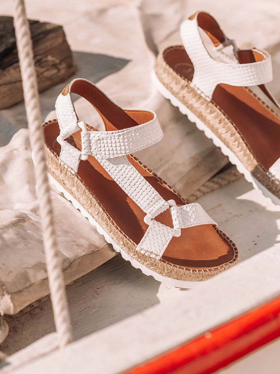 Sandalia plana de yute - BRIT-LZ