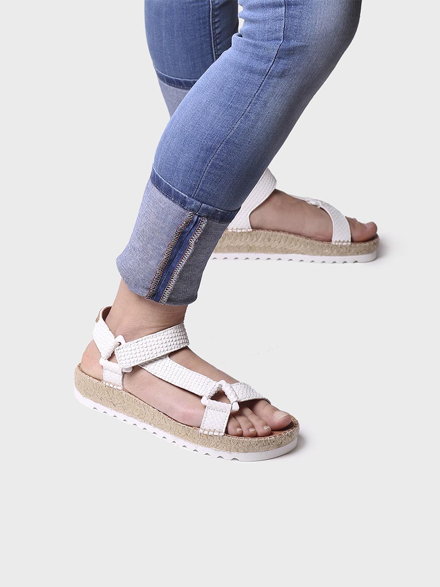 Sandalia plana de yute - BRIT-LZ