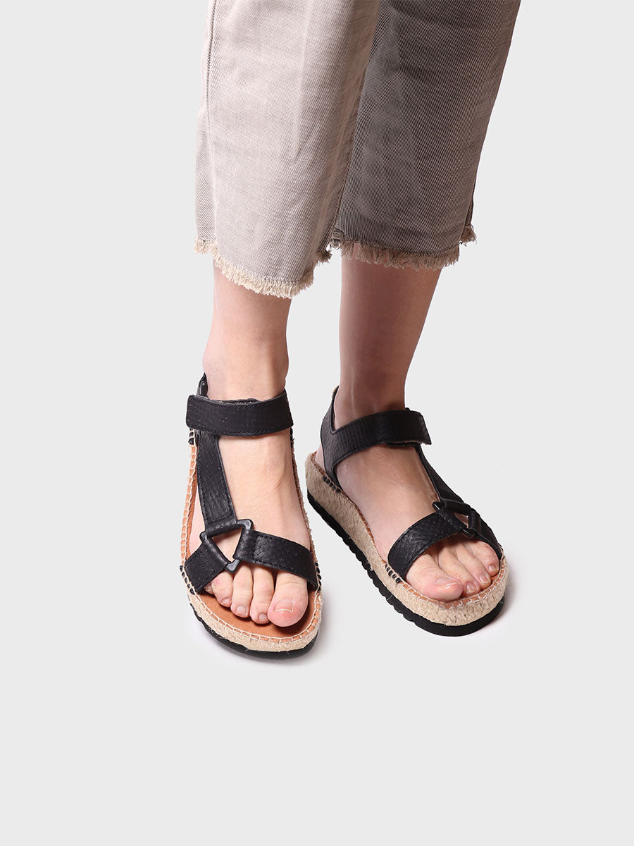 Sandalia plana de yute - BRIT-LZ