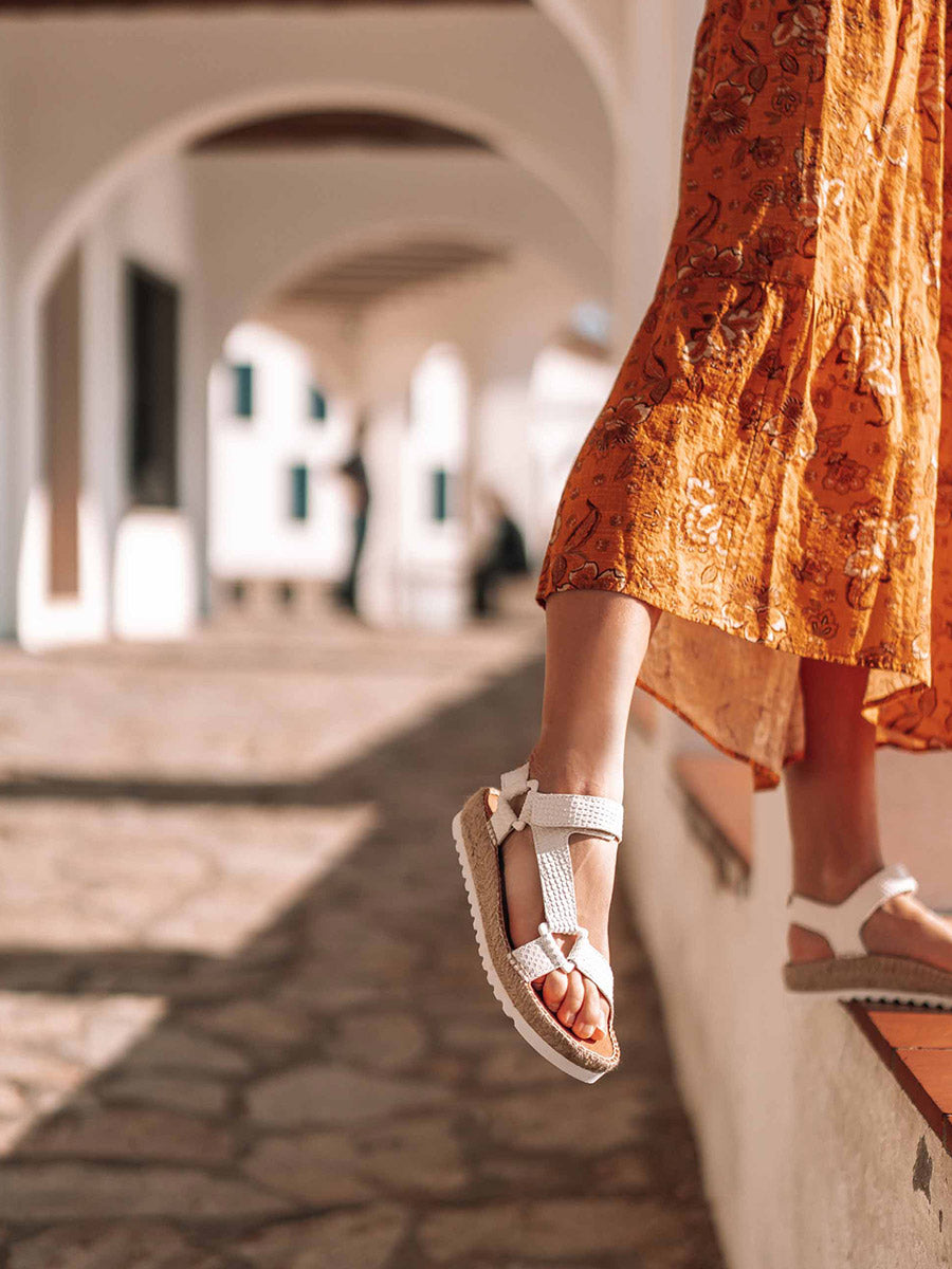 Sandalia plana de yute - BRIT-LZ