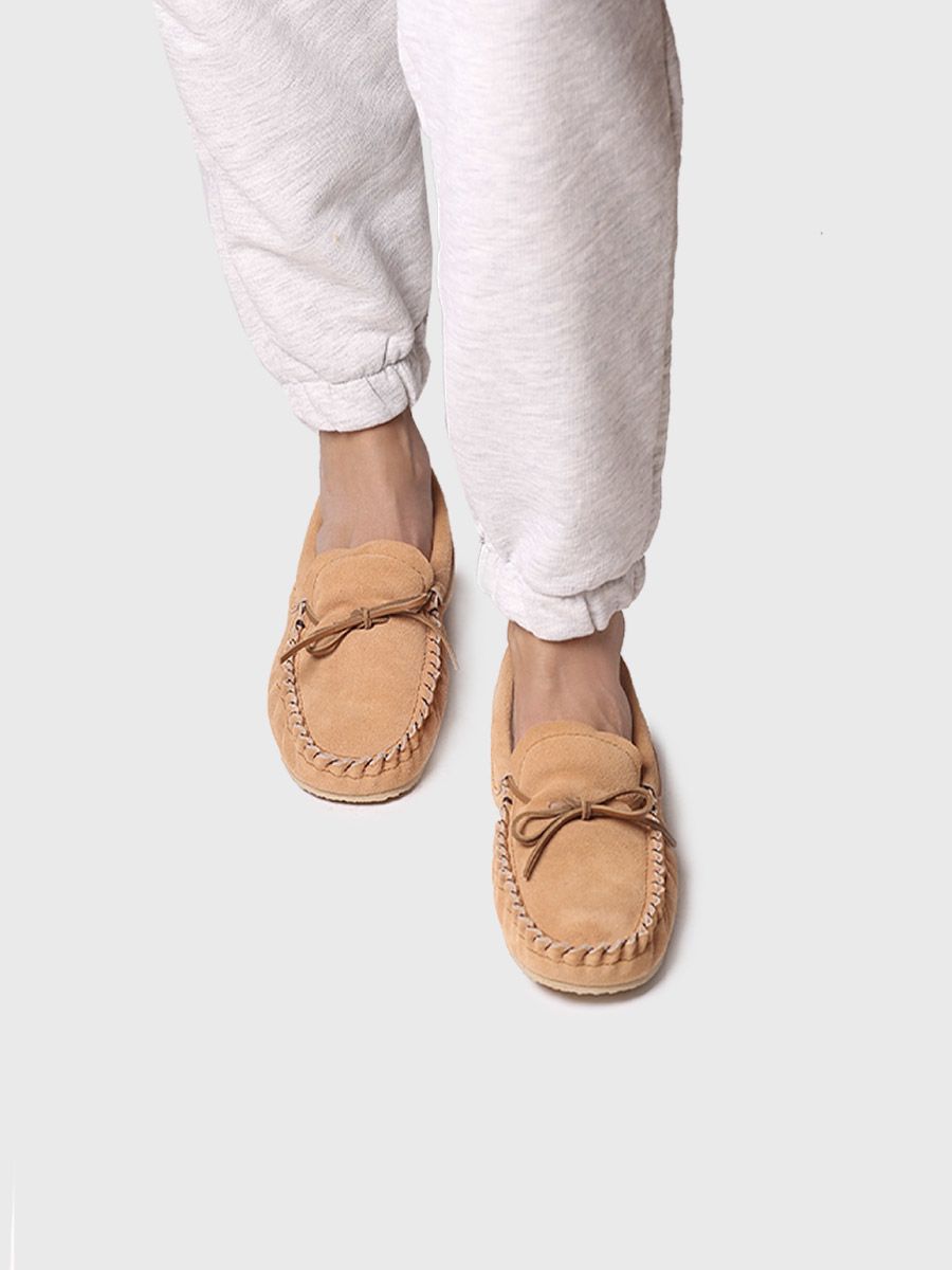 Pantuflas para mujer en color tostado - MILA
