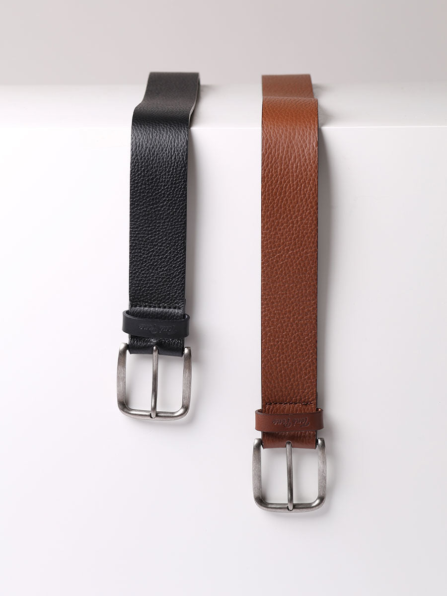 Cinturón de hombre de cuero en color cuero - ELIAS