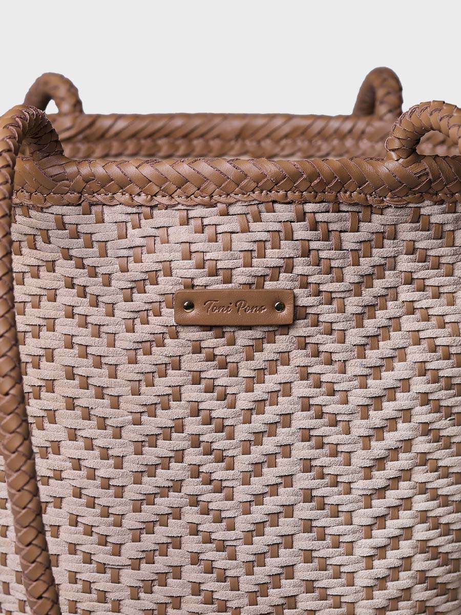 Bolso en piel trenzada para mujer | BEGUR