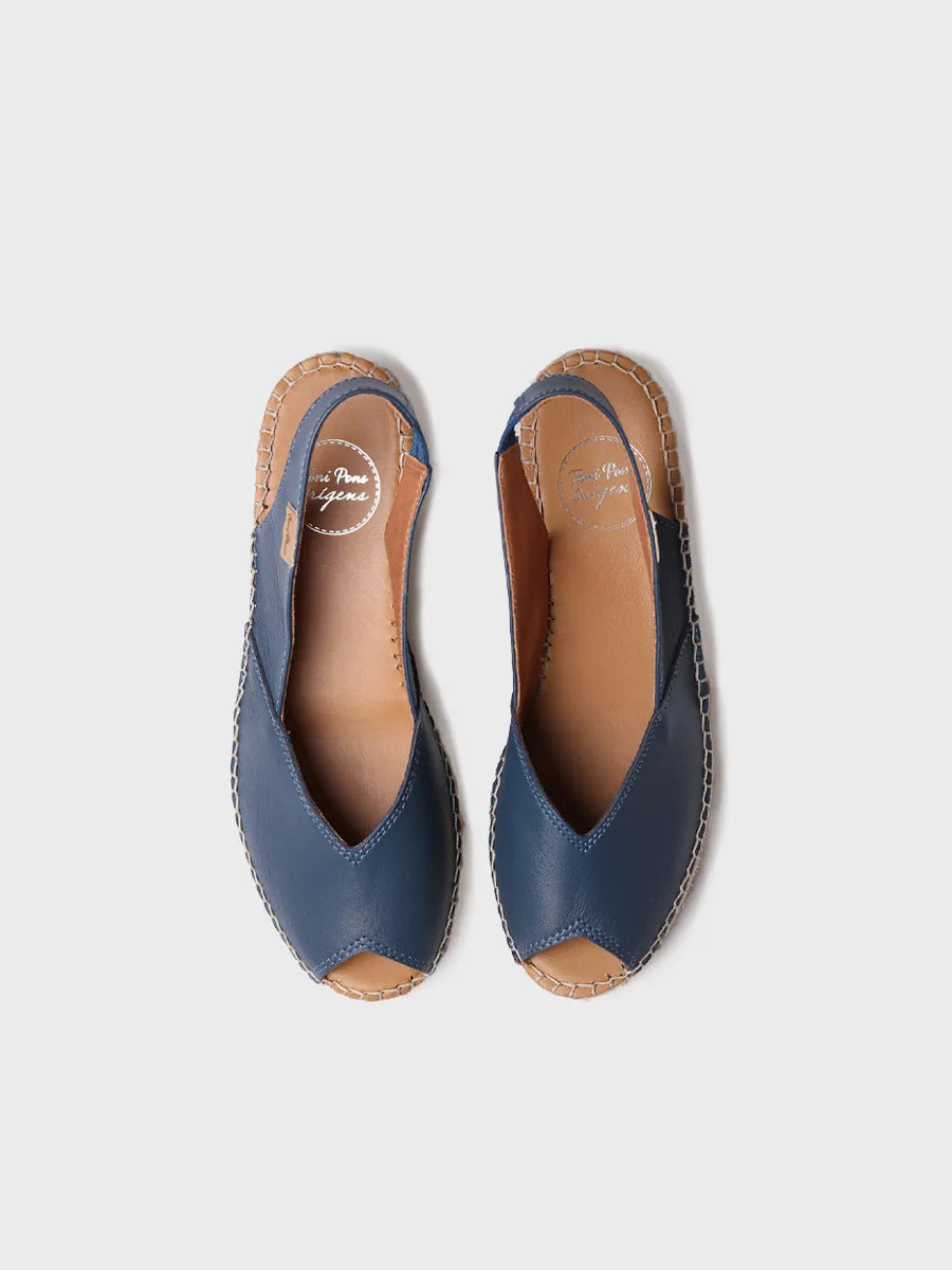 Alpargata de mujer con cuña en piel | BERNIA-P