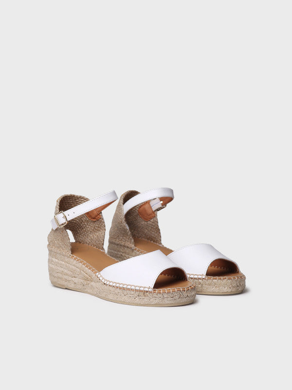 Alpargata abierta de mujer con cuña baja | BRIELLA-P