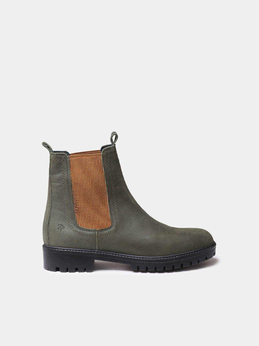 Botines de mujer en piel con elásticos laterales | CARLA-NC