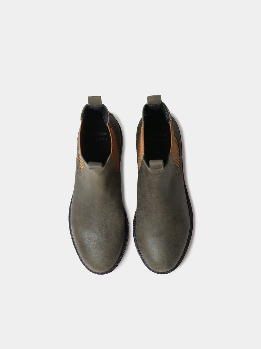 Botines de mujer en piel con elásticos laterales | CARLA-NC