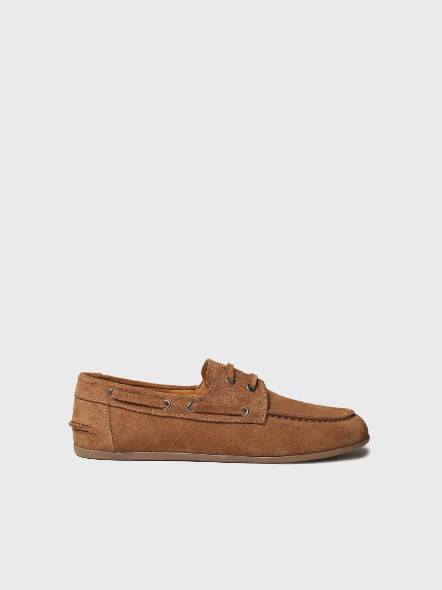 Zapatos de mujer en serraje con cordones de piel | CRIS-SE
