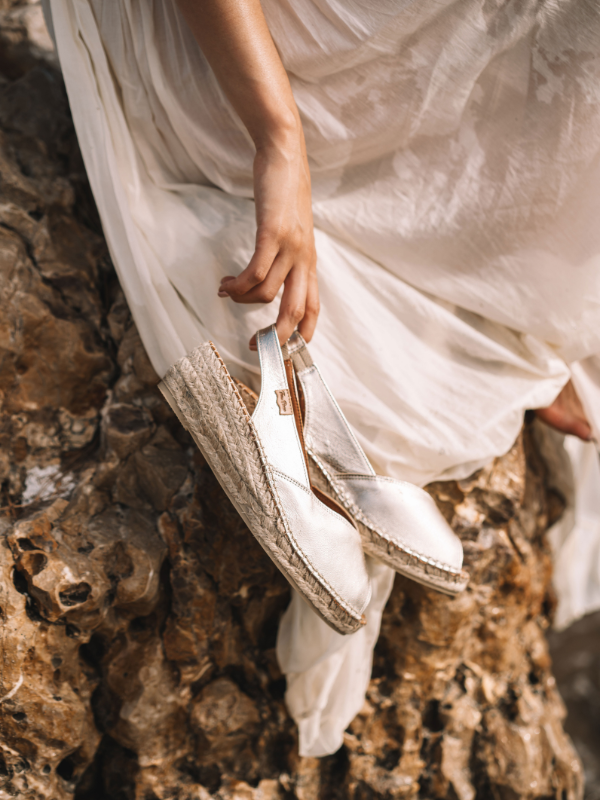 Alpargata de mujer con cuña en piel | BERNIA-P