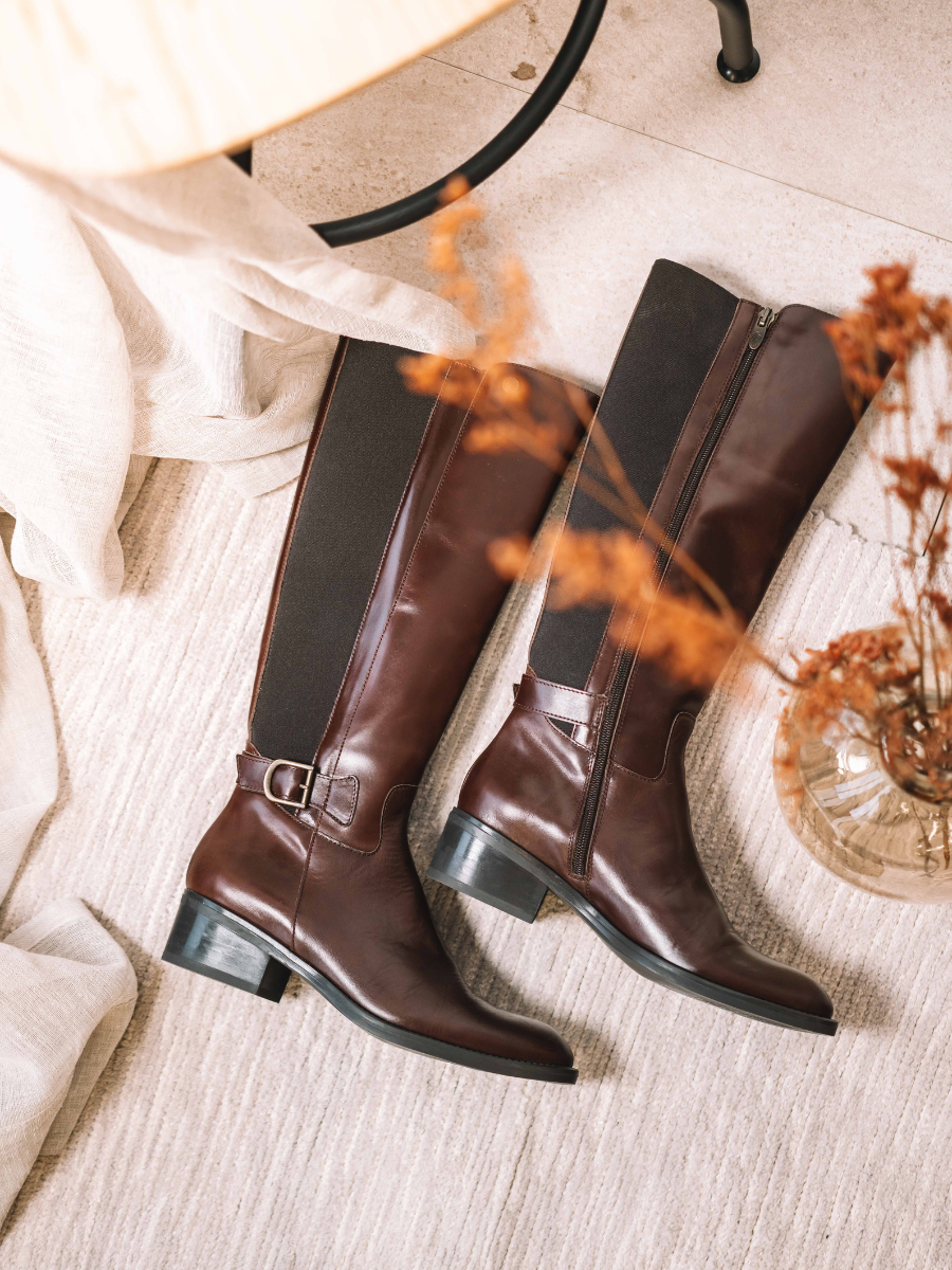 Bota alta para mujer en piel | TACOMA-P