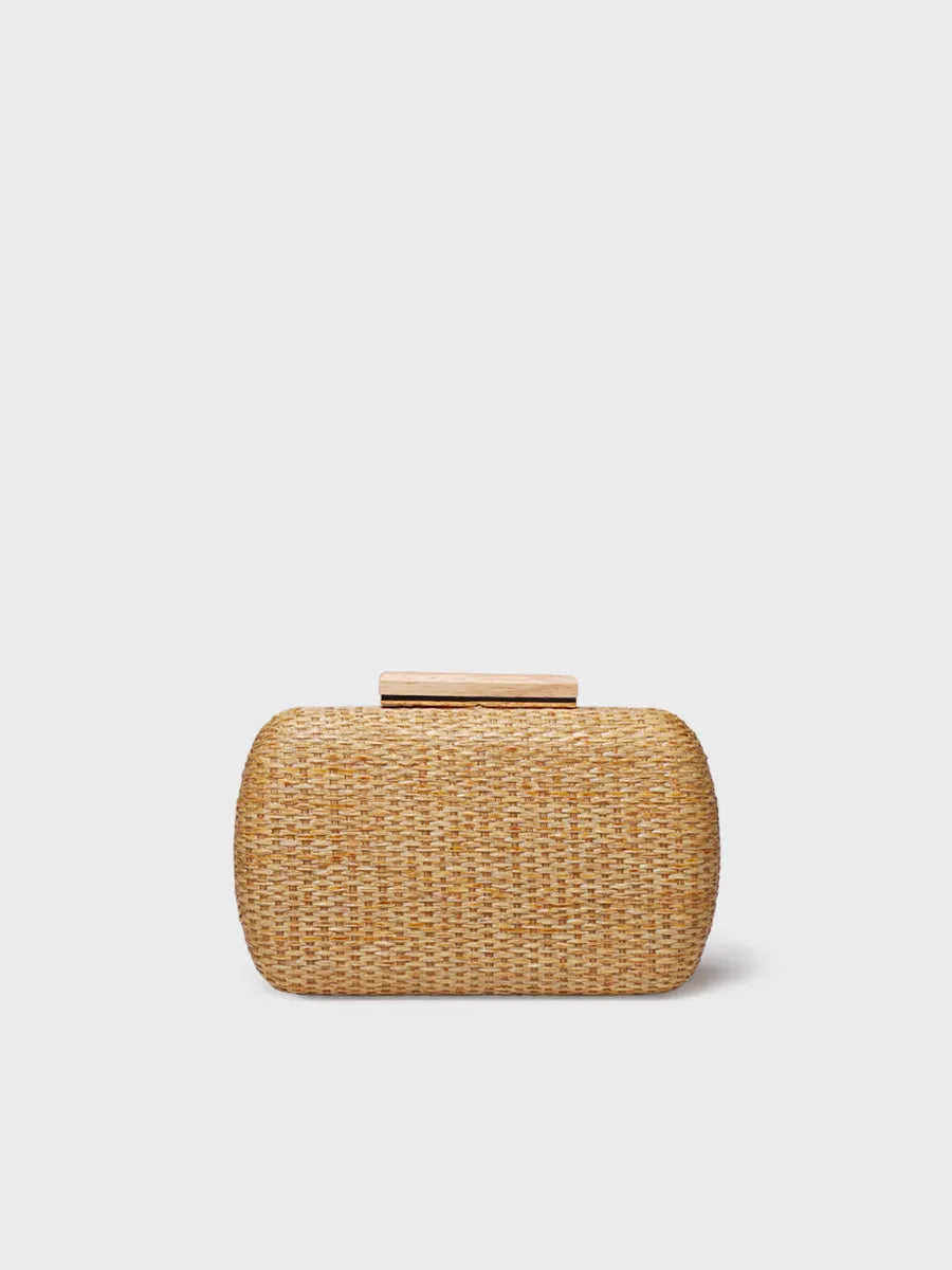 Clutch de mujer en rafia con forro de satén | GAITA