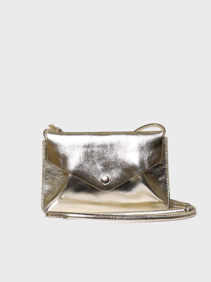 Bolso pequeño de piel metalizado - GOLDIE