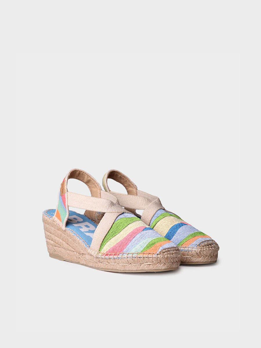 Alpargata de yute con bordados multicolor - MONTJOI