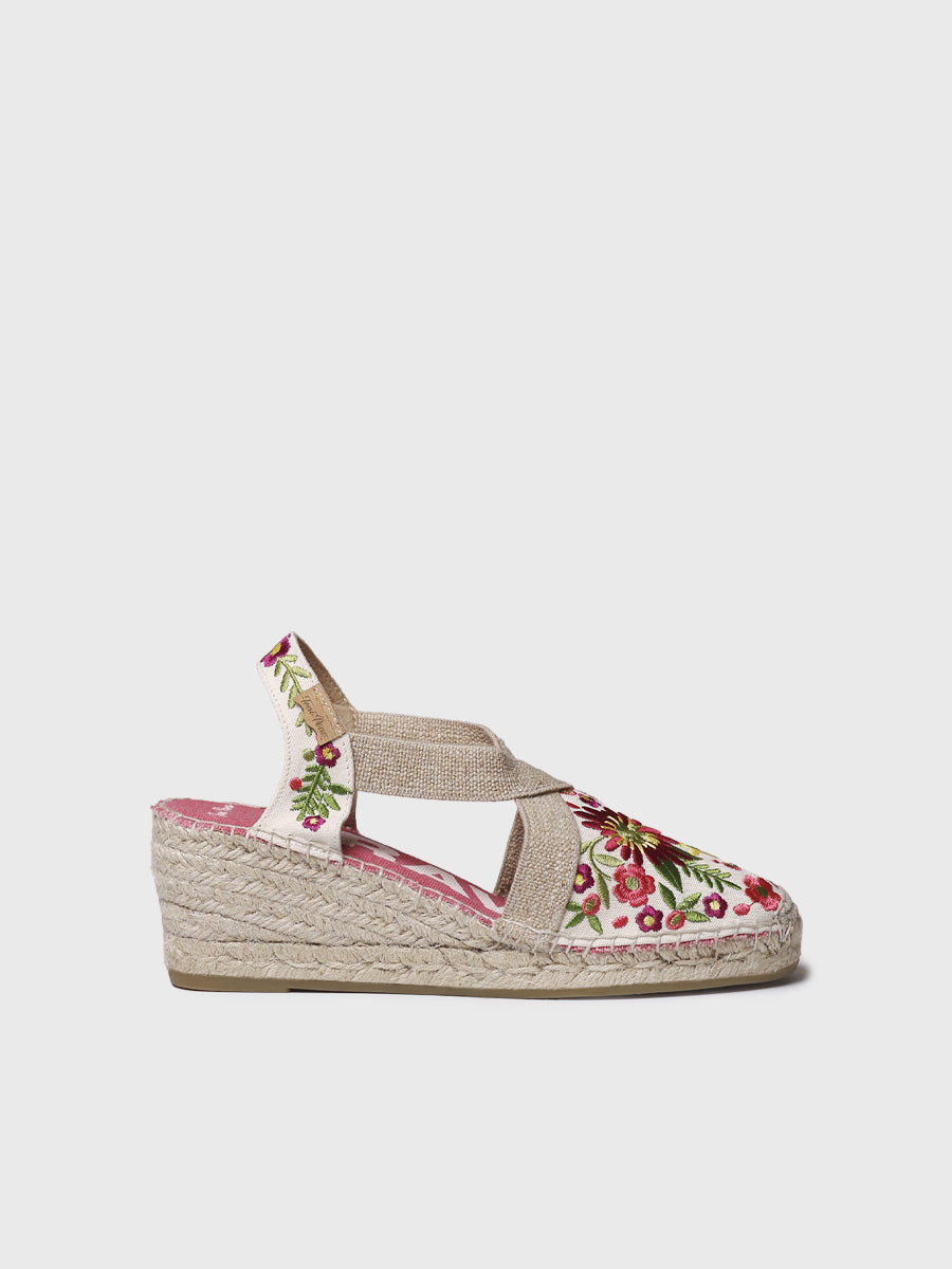 Alpargata de yute con bordados multicolor - MONTJOI