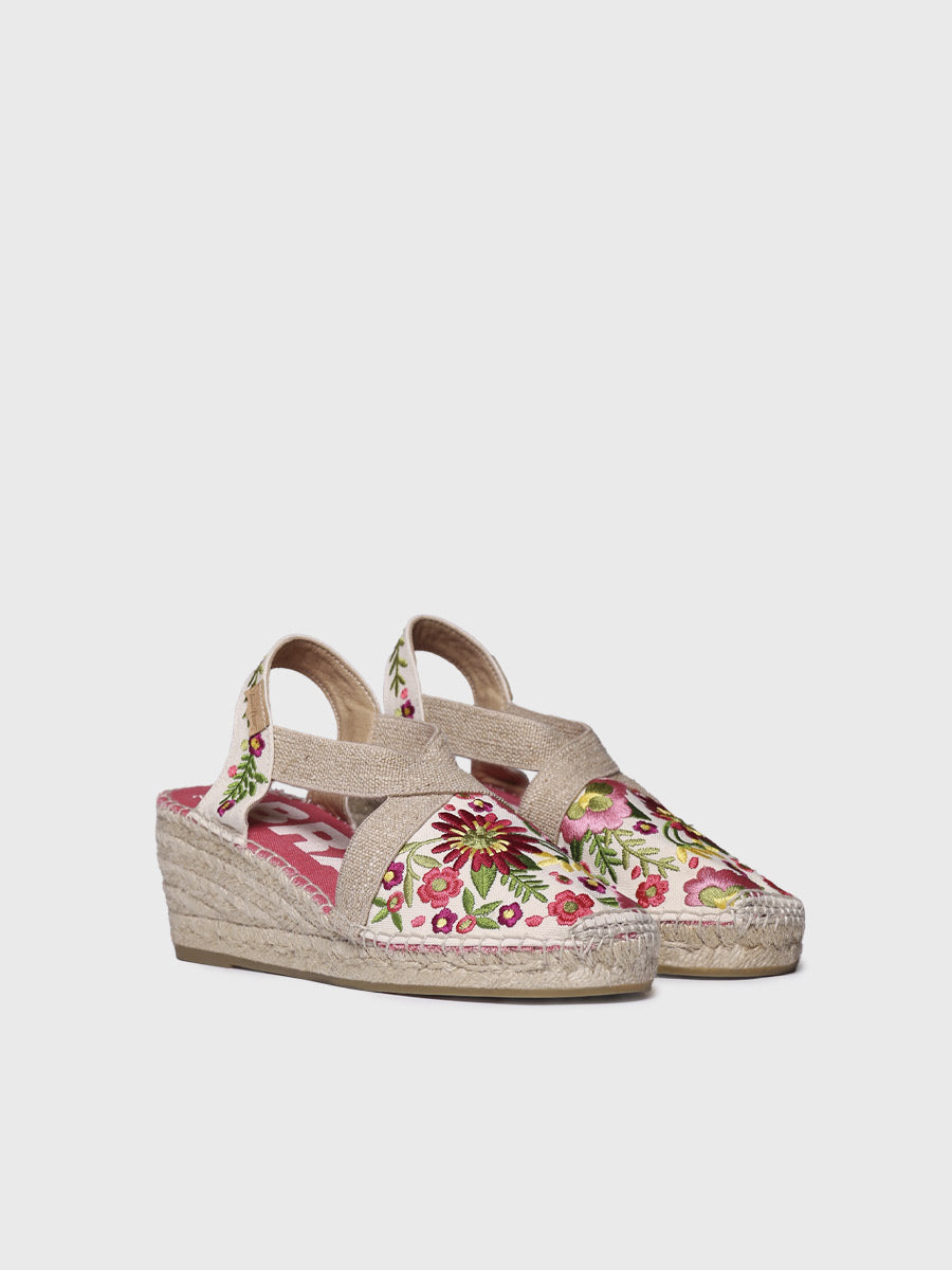 Alpargata de yute con bordados multicolor - MONTJOI