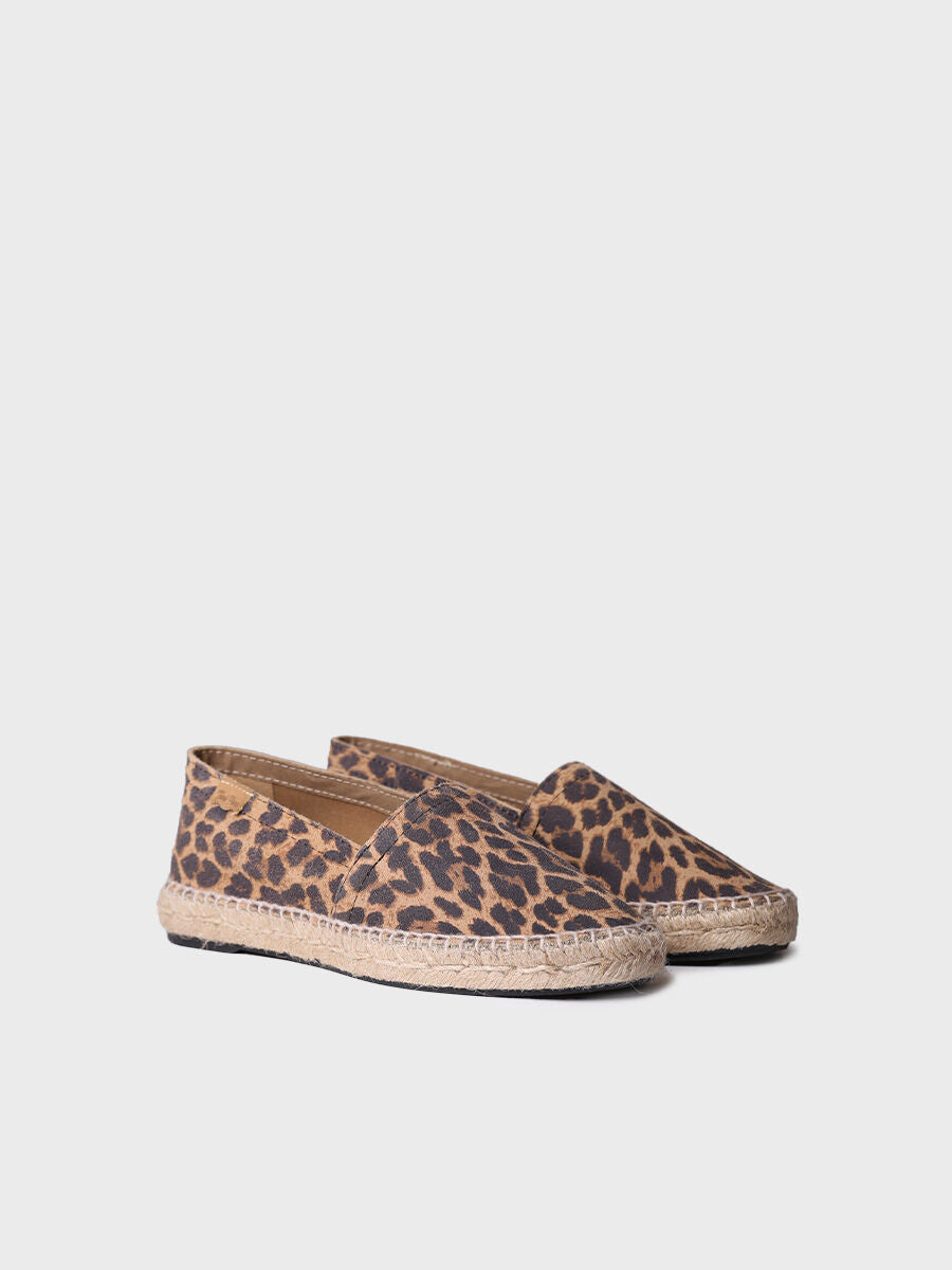 Alpargata plana de mujer con estampado animal print - RUANDA