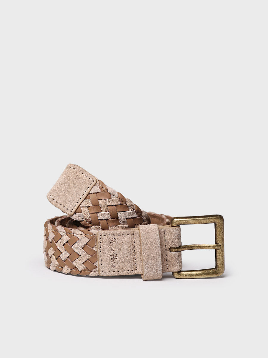 Cinturón unisex en piel trenzada | SUSQUEDA