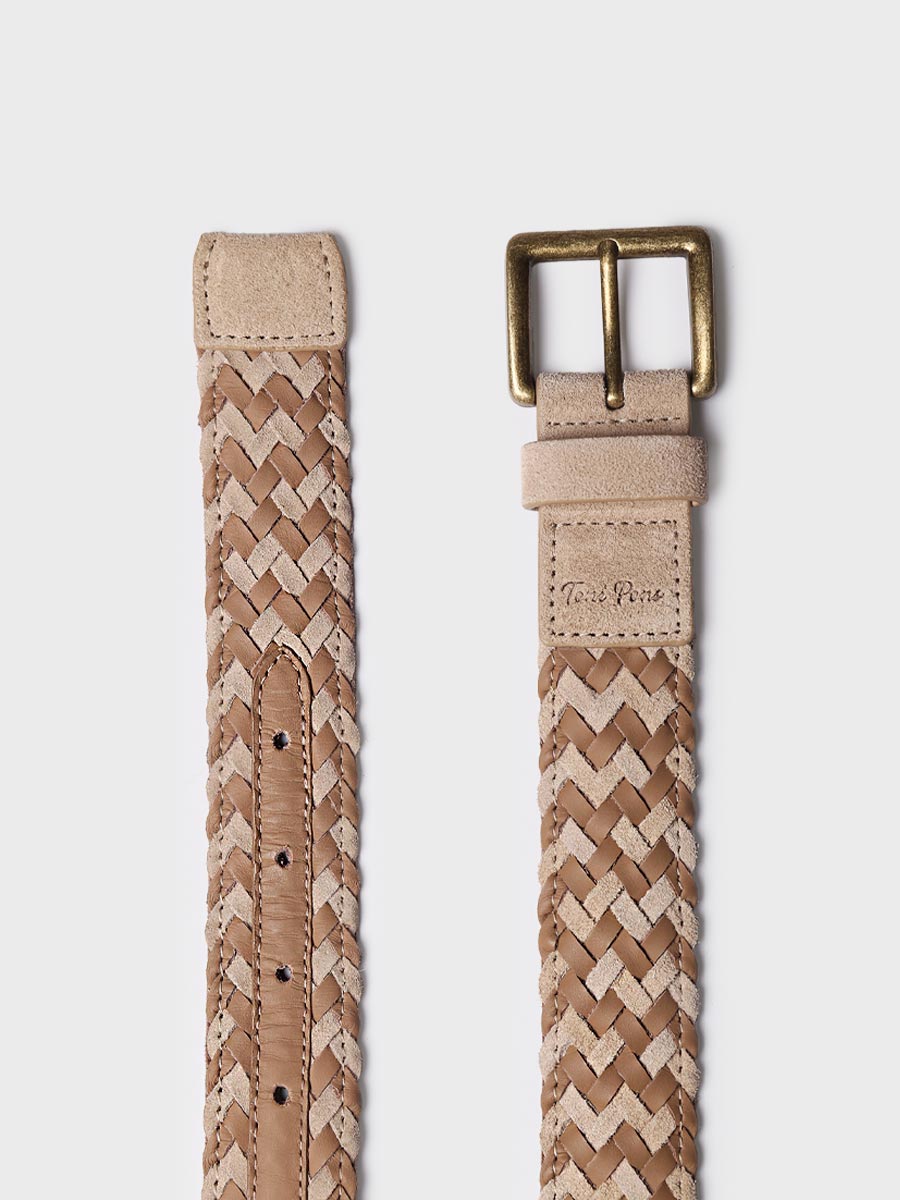 Cinturón unisex en piel trenzada | SUSQUEDA